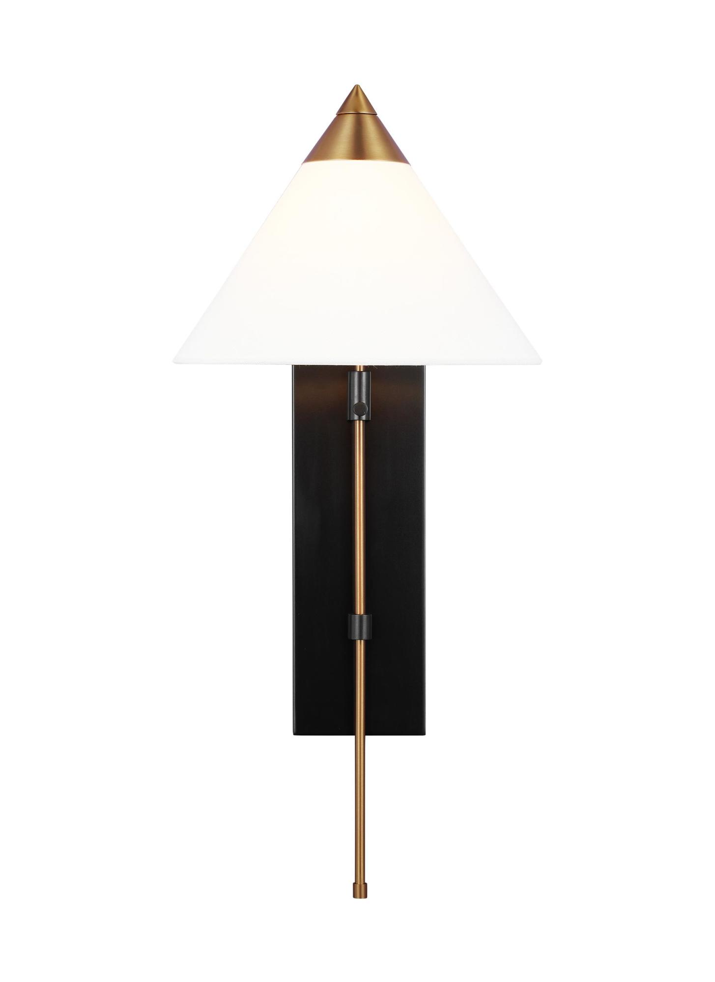 Photos - Chandelier / Lamp Visual Comfort KWL1121 Franklin 26" Tall Bathroom Sconce Burnished Brass / Deep Bronze Indoor Lighting Bathroom Fixtures Bat