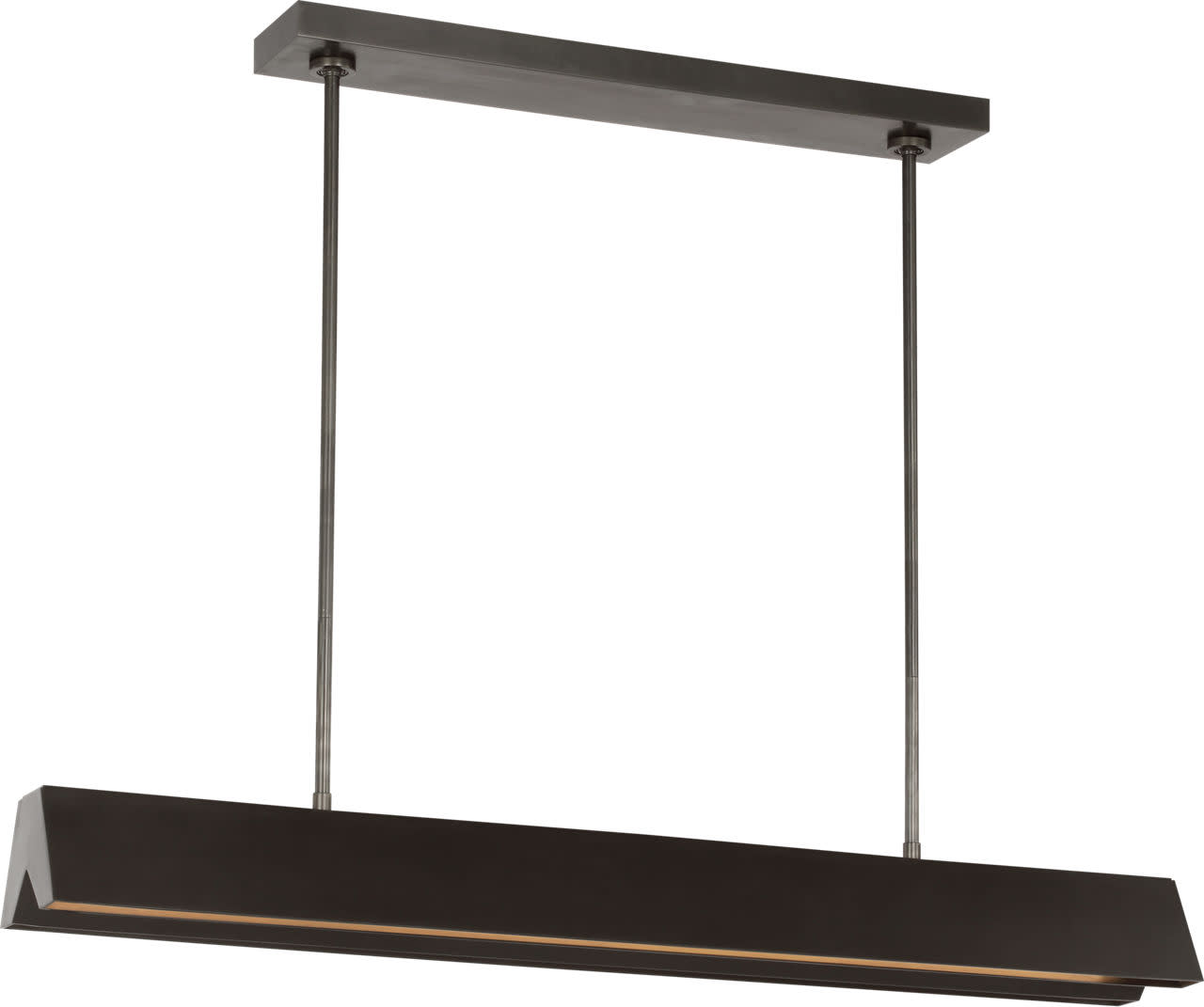 Photos - Chandelier / Lamp Visual Comfort KWLS34827 Pench 43" Wide LED Linear Chandelier Dark Bronze Indoor Lighting Chandeliers KWLS34827BZ