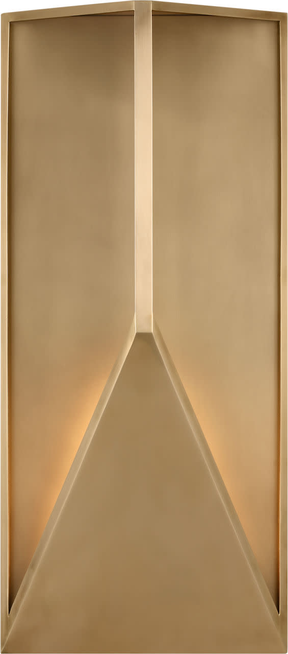 Photos - Floodlight / Street Light Comfort Visual KWOWS69127 Punto 22" Tall LED Outdoor Wall Sconce Hand Rubbed Antique Brass Outdoor Lighting Wall Sconces KWO