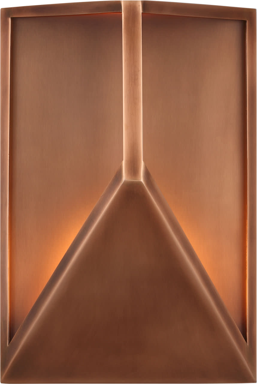 Photos - Floodlight / Street Light Comfort Visual KWOWS69327 Punto 10" Tall LED Outdoor Wall Sconce Natural Copper Outdoor Lighting Wall Sconces KWOWS69327NCCG