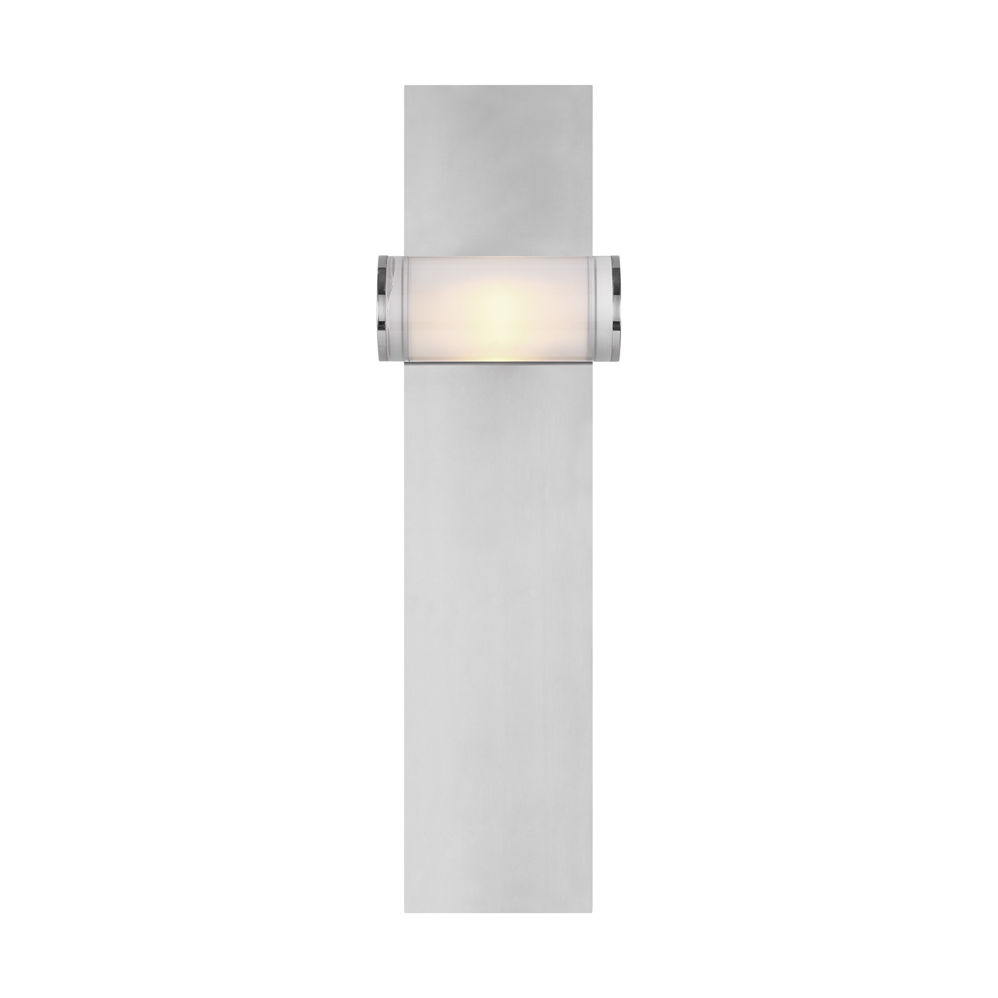 Photos - Chandelier / Lamp NICKEL Visual Comfort KWWS10027C Esfera 20" Tall LED Wall Sconce with Shade Polished  Indoor Lighting Wall Sconces KWWS10027C 