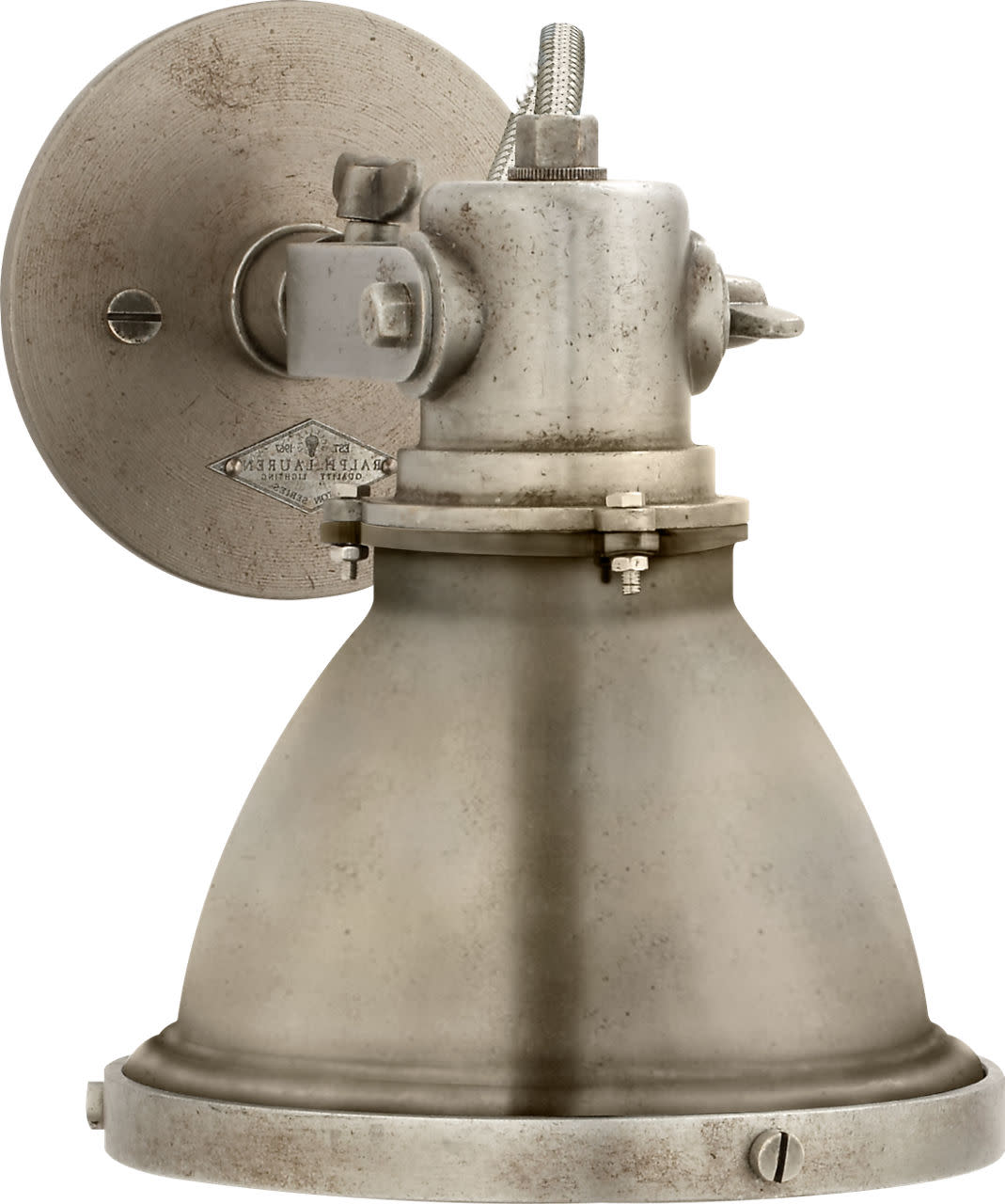 Photos - Chandelier / Lamp Visual Comfort RL 2120-IS Fulton 8" Tall Wall Sconce Industrial Steel Indoor Lighting Wall Sconces RL 2120IS-IS
