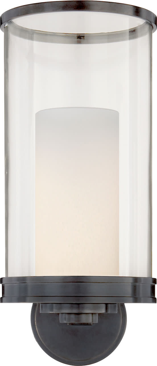 Photos - Chandelier / Lamp Visual Comfort RL 2530 Modern 13" Tall Bathroom Sconce Bronze Indoor Lighting Bathroom Fixtures Bathroom Sconce RL 2530BZ