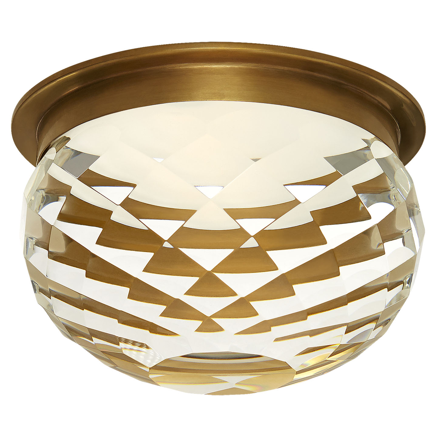 Photos - Chandelier / Lamp STUDIO Visual Comfort S7000 Hillam 5" Flush Mount by  VC Hand-Rubbed Antique Brass Indoor Lighting Ceiling Fixtures Flush Mou 