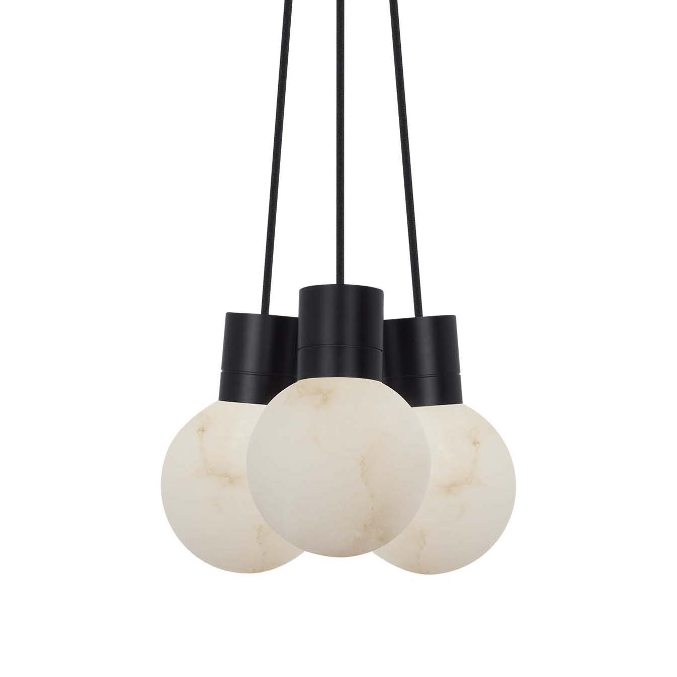 Photos - Chandelier / Lamp Mina Visual Comfort SLCH542WD  9" Wide Chandelier Black / Black Indoor Lighting Chandeliers SLCH542WDBB 