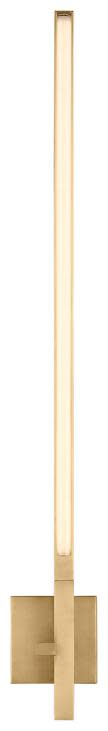 Visual Comfort SLWS67927CC Cityscape Right 36" Tall LED Wall Sconce Hand Rubbed Antique Brass Indoor Lighting Wall Sconces