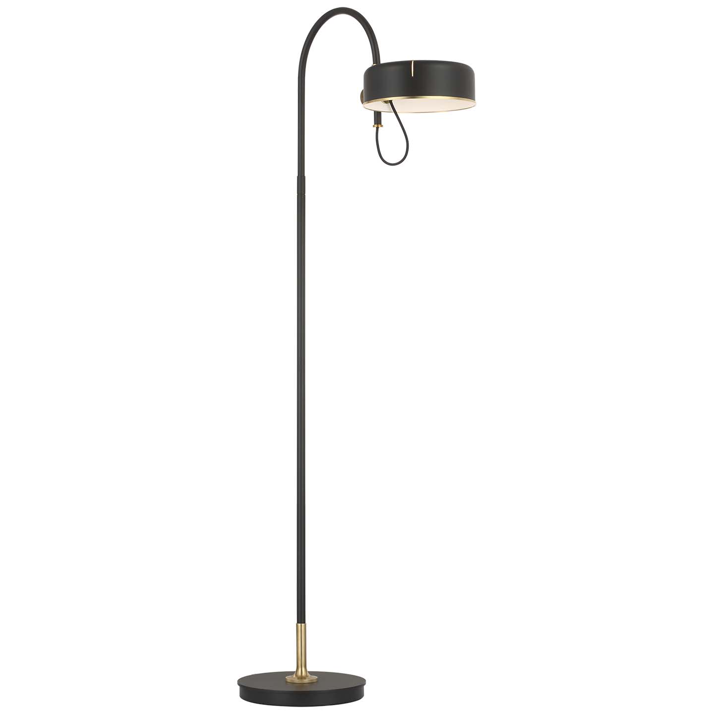 Photos - Chandelier / Lamp OSO Visual Comfort TOB 1130-MI 59" Tall LED Gooseneck Floor Lamp Modern Iron / Hand-Rubbed Antique Brass Lamps Floor Lamps T