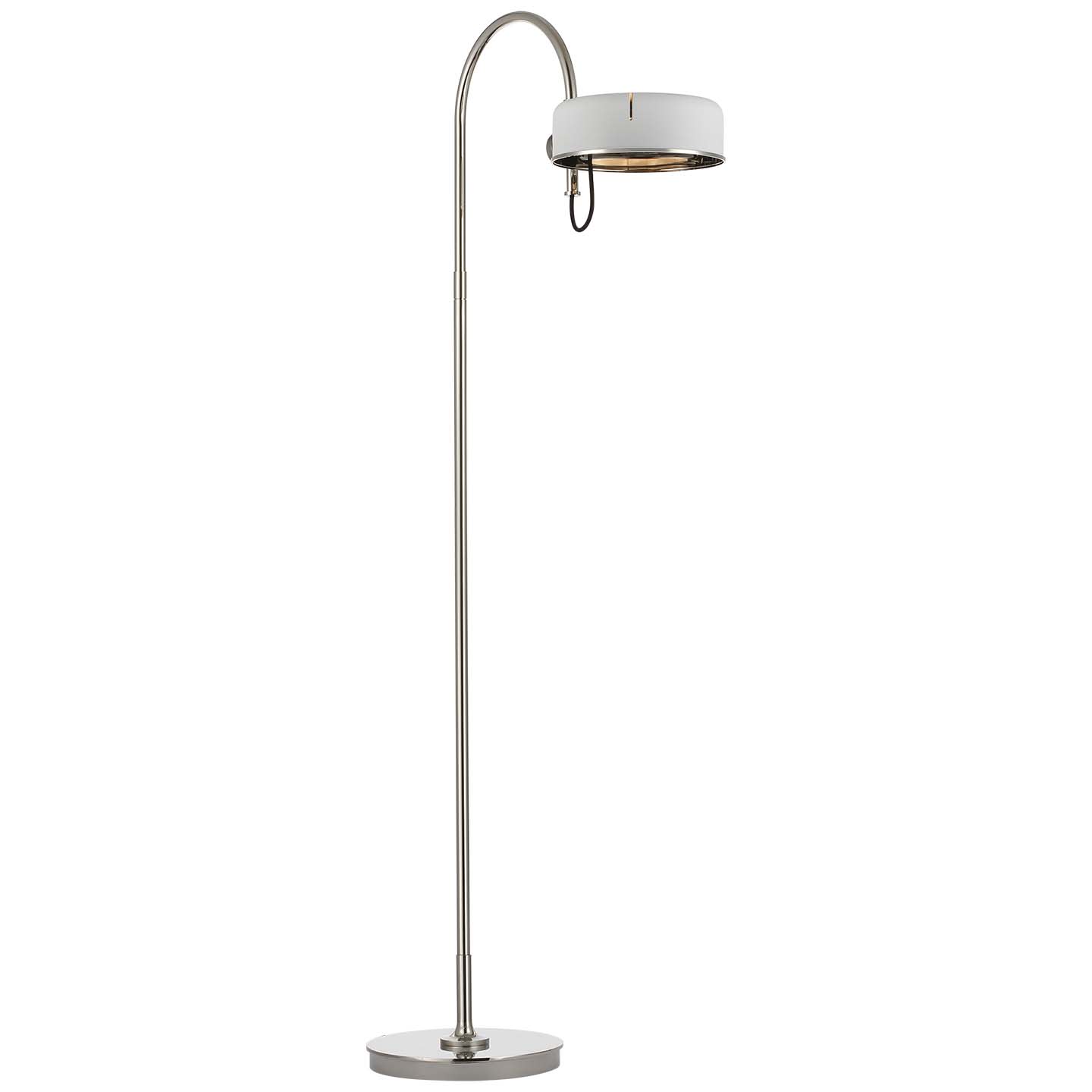 Photos - Chandelier / Lamp OSO Visual Comfort TOB 1130-WHT  59" Tall LED Gooseneck Floor Lamp Polished Nickel Lamps Floor Lamps TOB 1130PN-WHT 