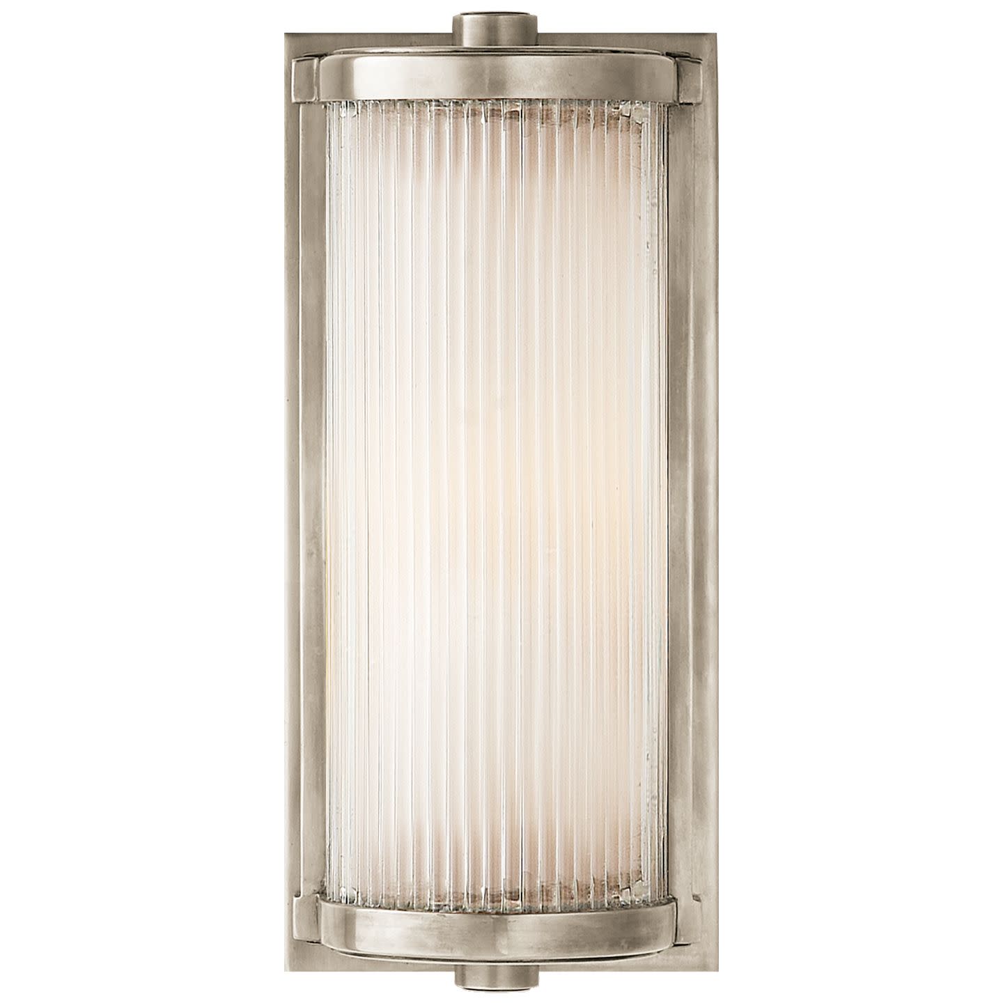 Photos - Chandelier / Lamp ROD Visual Comfort TOB2140FG Dresser 11" Short Glass  Bath Bar with Frosted Diffuser by Thomas O'Brien Antique Nickel Indoor 