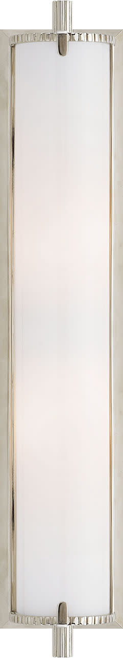 Photos - Chandelier / Lamp Calliope Visual Comfort TOB2185 21" Tall Bath Light with White Glass by Thomas O'Brien Polished Nickel Indoor Lighting Bathr