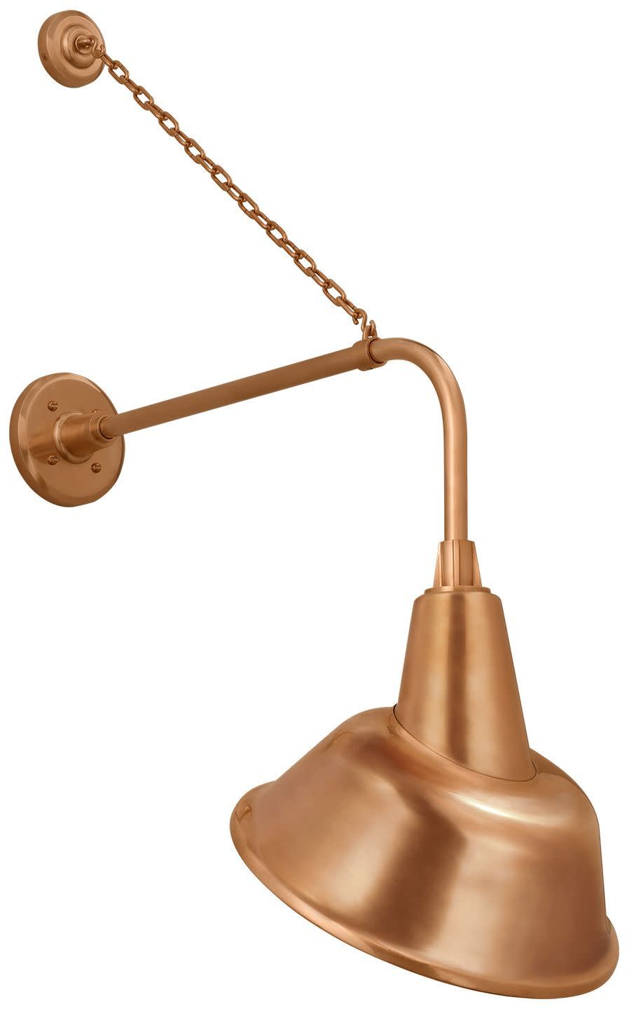 Photos - Floodlight / Street Light Comfort Visual TOB 2810/S3-SC Thomas O'Brien 36" Tall Outdoor Wall Sconce with Soft Copper Tilted Bowers Shade Soft Copper O
