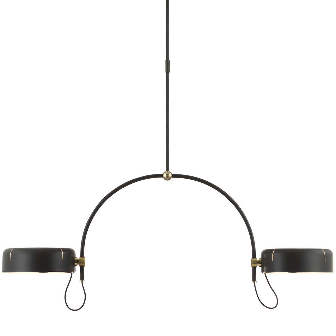 Photos - Chandelier / Lamp OSO Visual Comfort TOB 5130-MI 54" Wide LED Linear Chandelier Modern Iron / Hand-Rubbed Antique Brass Indoor Lighting Chande