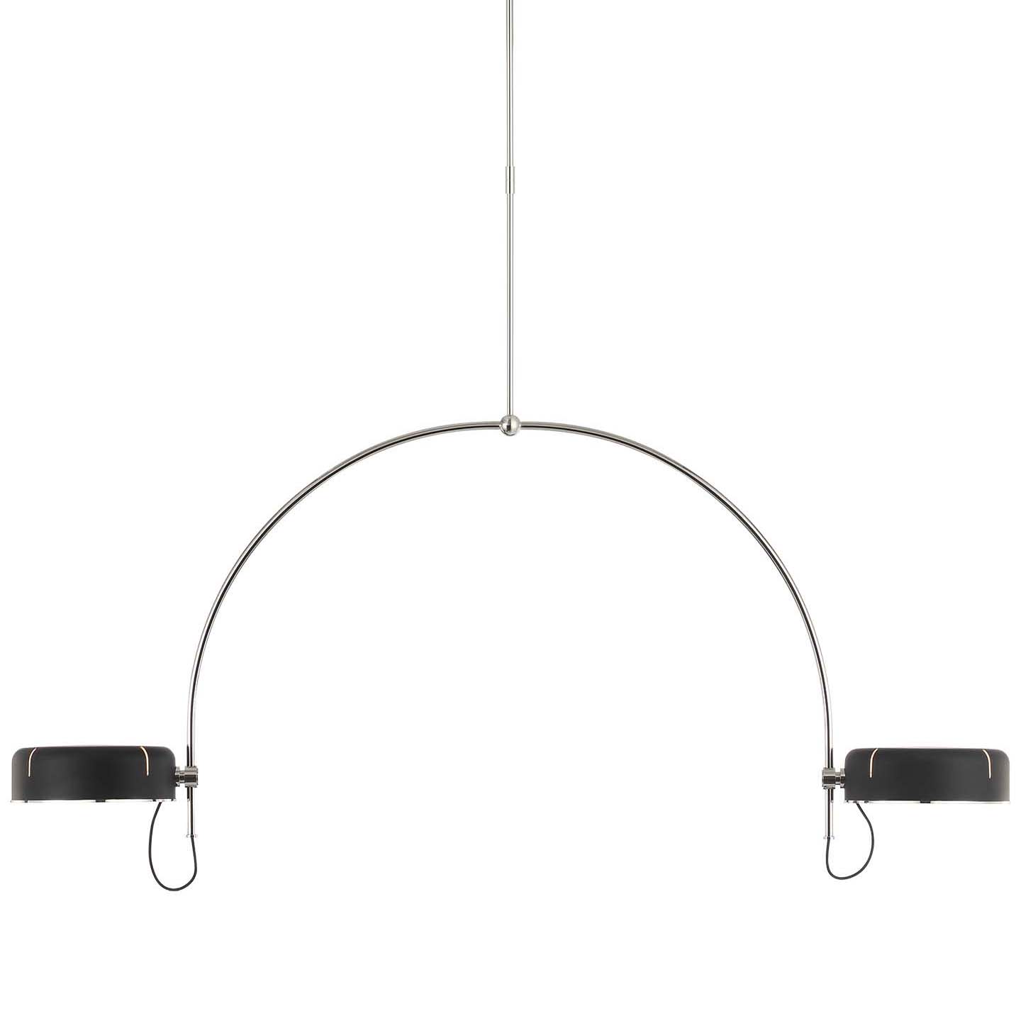 Photos - Chandelier / Lamp OSO Visual Comfort TOB 5132-BLK 73" Wide LED Linear Chandelier Polished Nickel Indoor Lighting Chandeliers TOB 5132PN-BLK