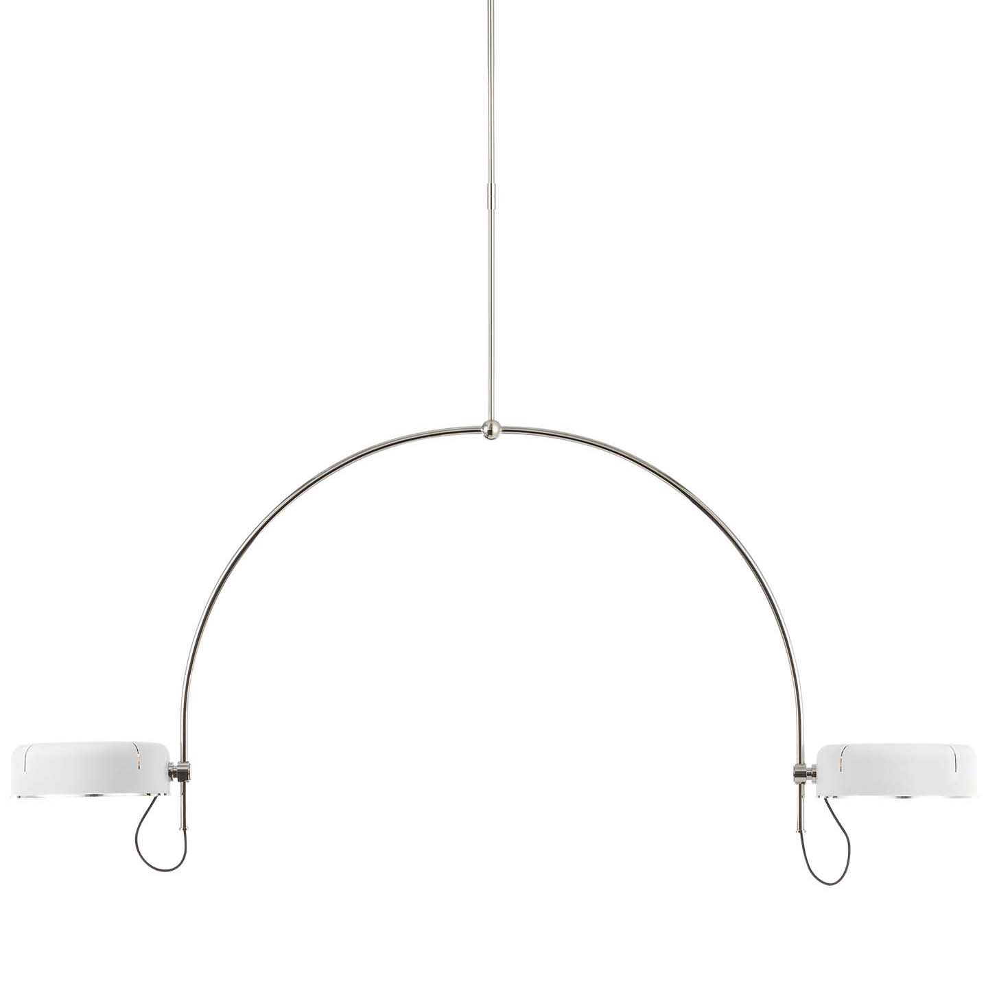 Photos - Chandelier / Lamp OSO Visual Comfort TOB 5132-WHT 73" Wide LED Linear Chandelier Polished Nickel Indoor Lighting Chandeliers TOB 5132PN-WHT