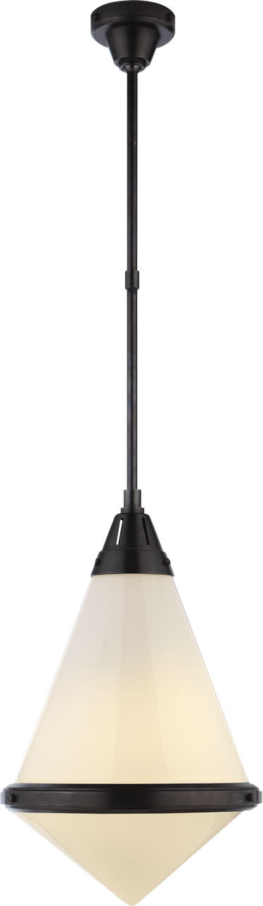 Photos - Chandelier / Lamp Thomas Visual Comfort TOB5156WG Gale 15" Pendant Light by O'Brien Bronze Indoor Lighting Pendants TOB 5156BZ-WG