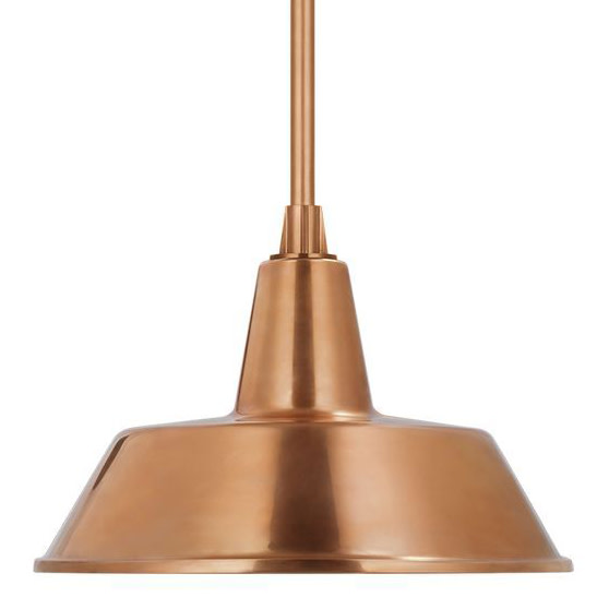 Photos - Floodlight / Street Light Comfort Visual  TOB 5803-SC Thomas O'Brien 16" Wide Outdoor Pendant with Soft Copper Bowers Shade Soft Copper Outdoor Lightin 