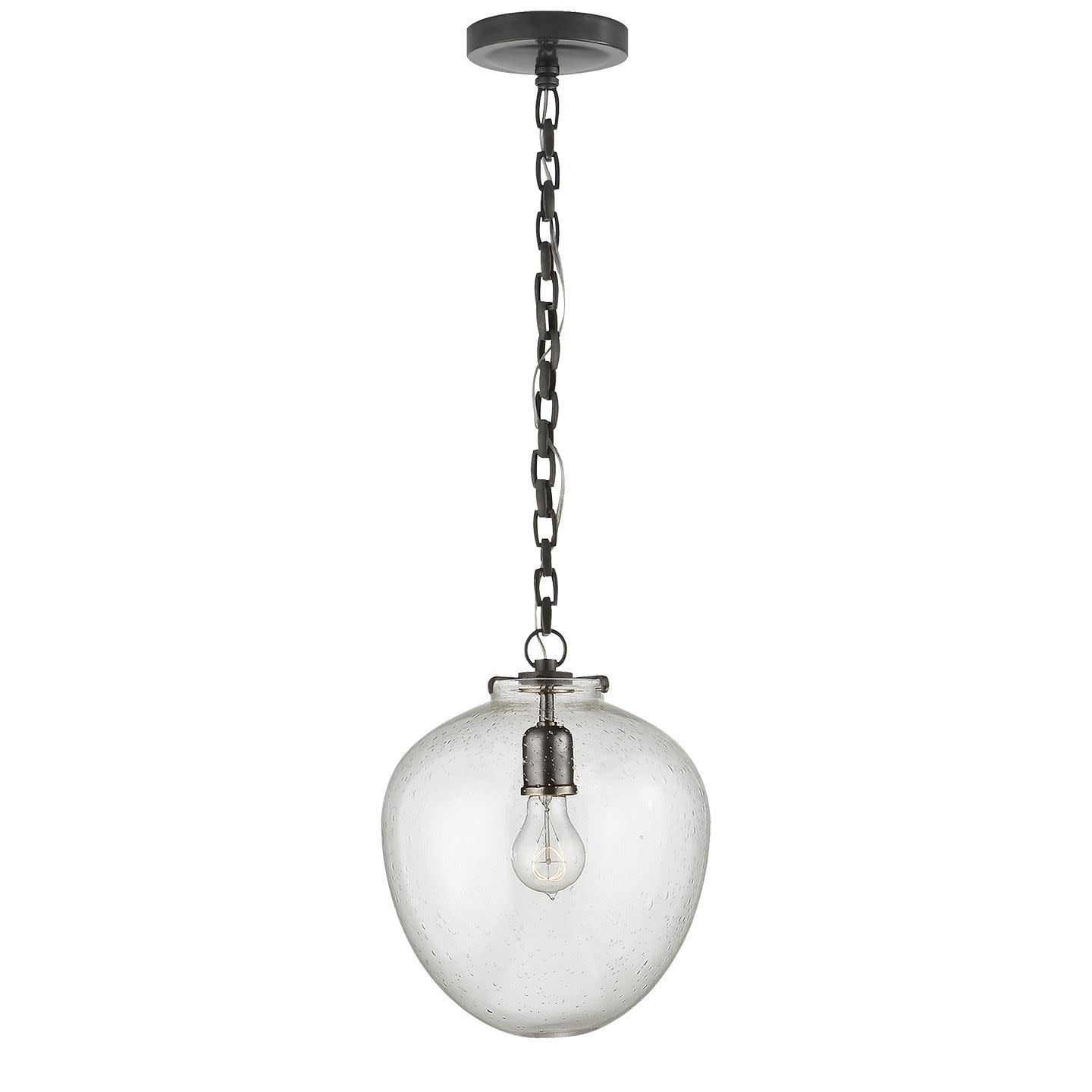 Photos - Chandelier / Lamp Thomas Visual Comfort TOB5226G2SG Katie 10" Pendant Light by  O'Brien Bronze Indoor Lighting Pendants TOB 5226BZ/G2-SG 