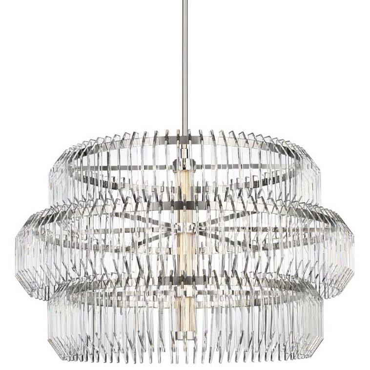 Photos - Chandelier / Lamp Weifeng Visual Comfort WF 5022-CC Killarney 32" Wide LED Chandelier Polished Nickel Indoor Lighting Chandeliers WF 5022PN-CC 