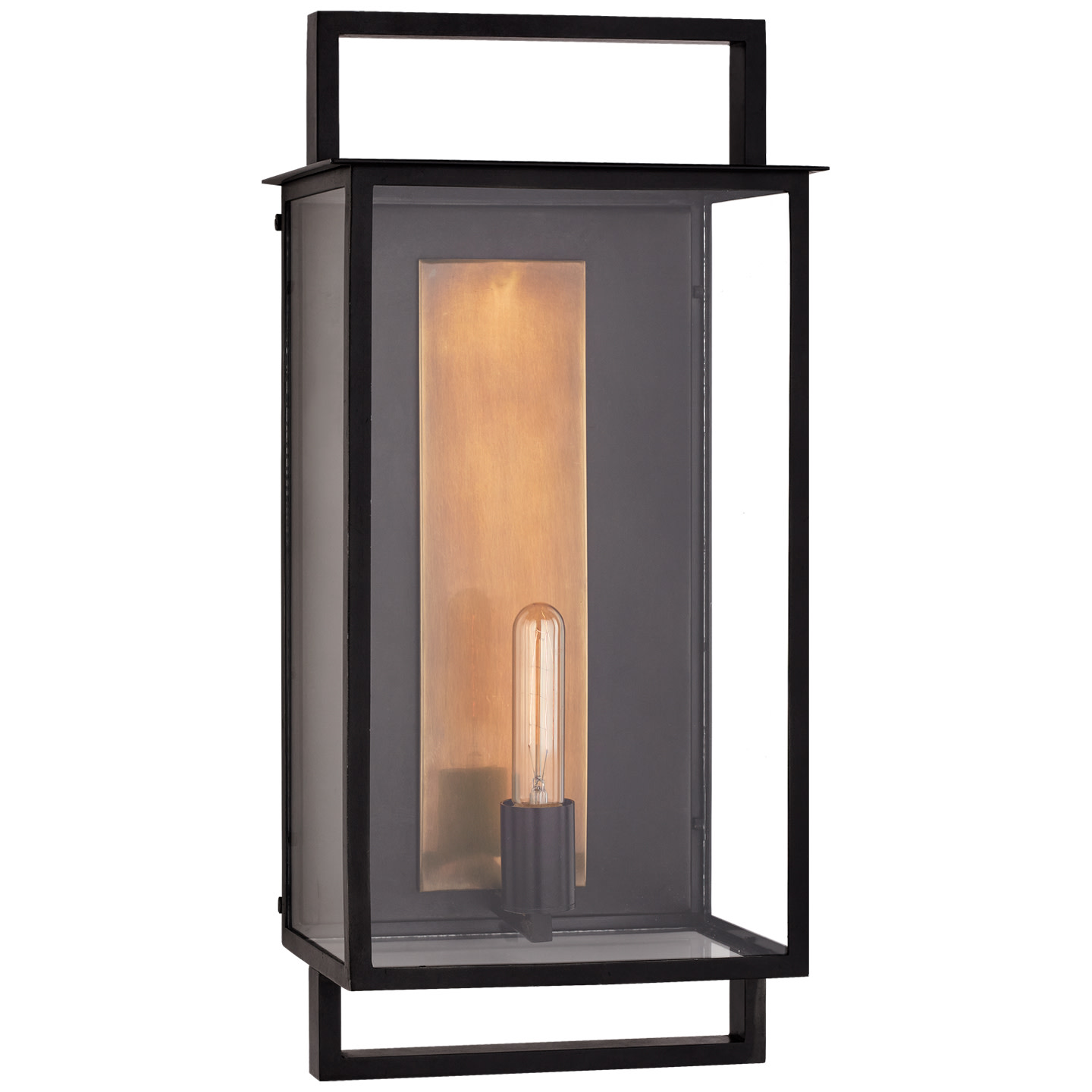 Photos - Floodlight / Street Light Comfort Visual  S 2192-CG Halle 23" Large Wall Lantern with Clear Glass by Ian K. Fowler Aged Iron Outdoor Lighting Wall Scon 