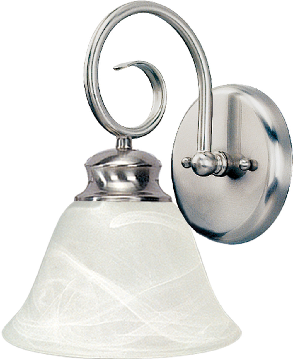 Photos - Chandelier / Lamp NICKEL Volume Lighting V1081 Troy Single Light 11" Tall Bathroom Sconce Brushed  Indoor Lighting Bathroom Fixtures Bathroom S 