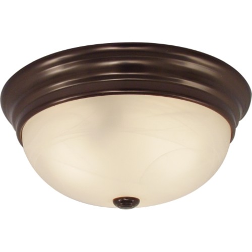 Photos - Chandelier / Lamp Wide Volume Lighting V7571 2 Light 11"  Flush Mount Bowl Ceiling Fixture Antique Bronze Indoor Lighting Ceiling Fixtures Flus 