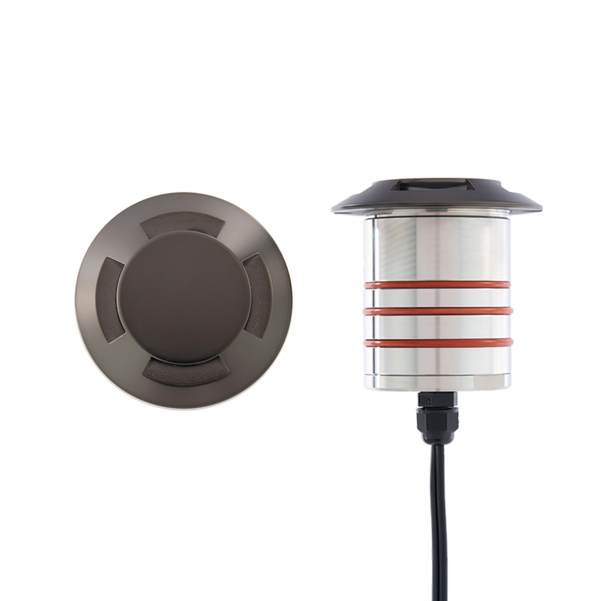 Photos - Floodlight / Street Light Wide WAC Lighting 2101-30 Single Inground Indicator Light 3"  12V LED In-Ground Well Light Bronzed Stainless Steel Outdoor Li 