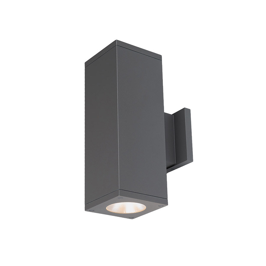 Photos - Floodlight / Street Light Cube WAC Lighting DC-WD05-NS Architectural 2 Light 13" Tall LED Outdoor Wall Sconce with 25° Narrow Beam Spread and Light Di