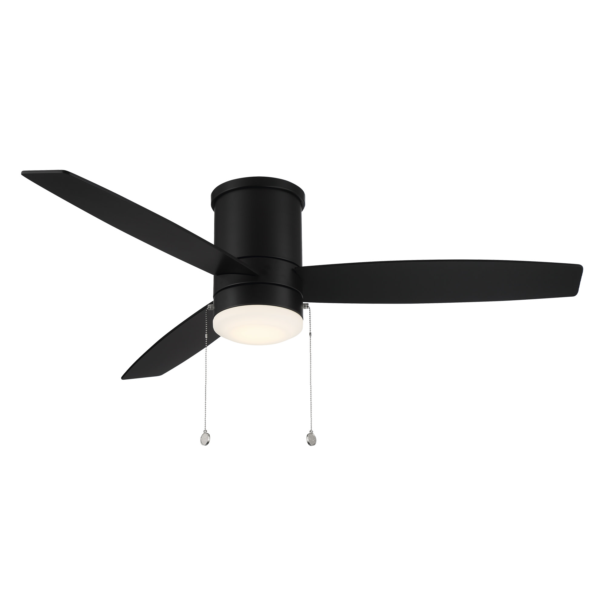 Photos - Fan ATLANTIS WAC Lighting  Flush 52 LED  52" 3 Blade Indoor LED Hugger Ceiling  Matte Black s Ceiling s Indoor C 