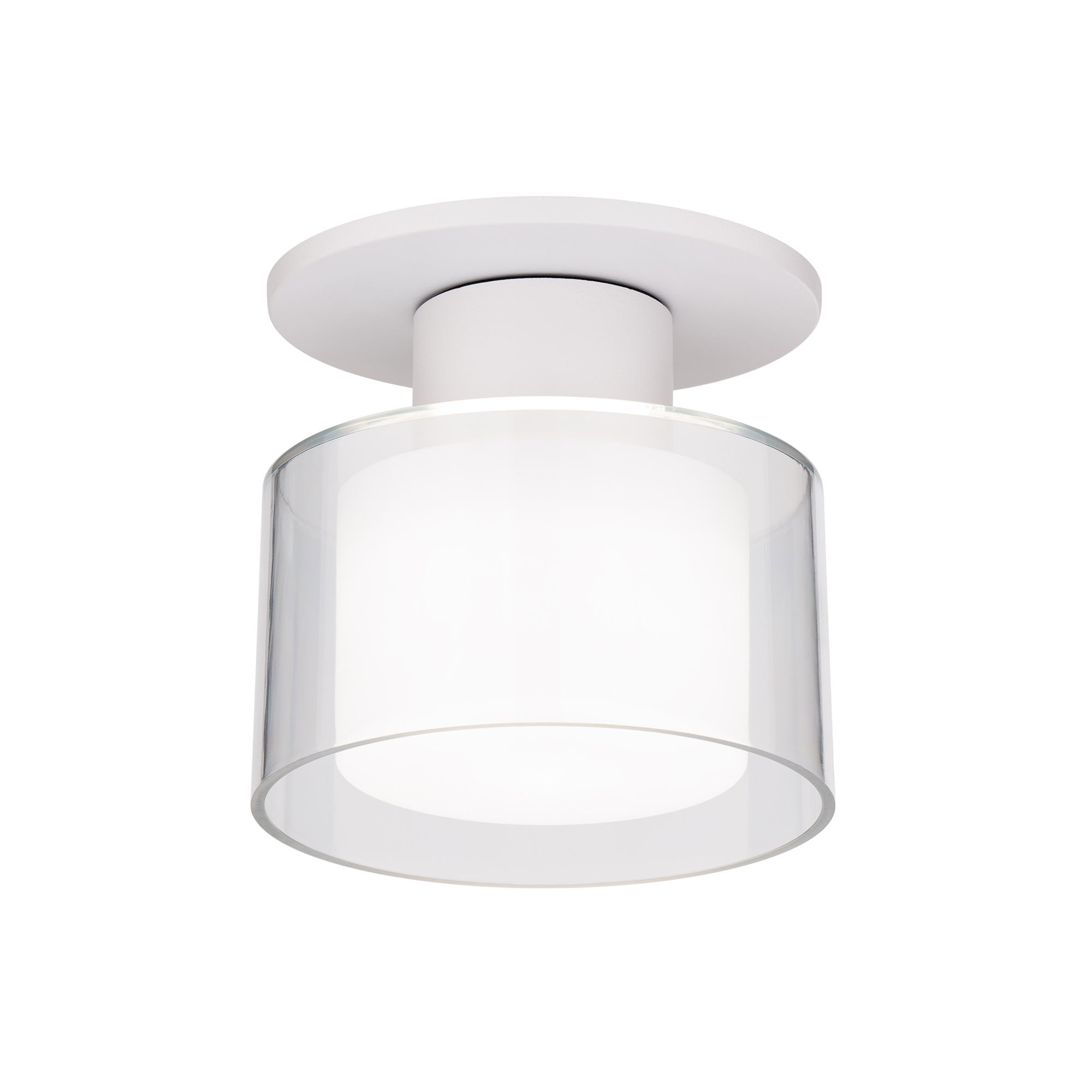 Photos - Chandelier / Lamp Wide WAC Lighting FM-250905-CS Twist-N-Lite 5"  LED Semi-Flush Drum Ceiling Fixture White Indoor Lighting Ceiling Fixtures Se 