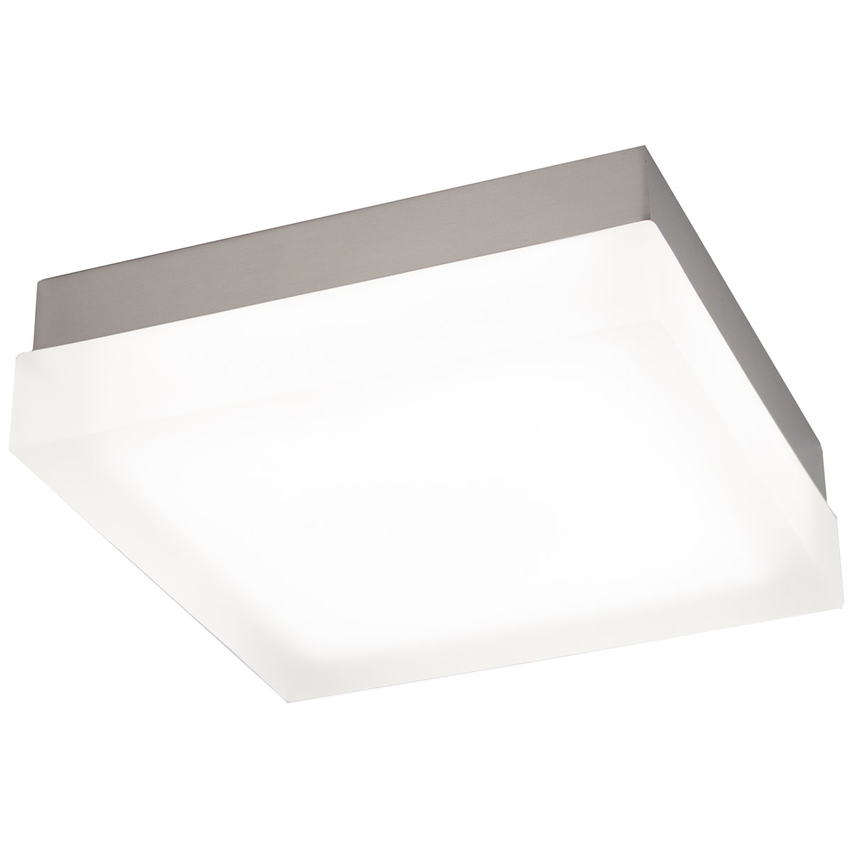 Photos - Chandelier / Lamp Wide WAC Lighting FM-4009 Dice 9"  Integrated LED Flush Mount Square Ceiling Fixture / Wall Sconce Brushed Nickel / 2700K Ind 