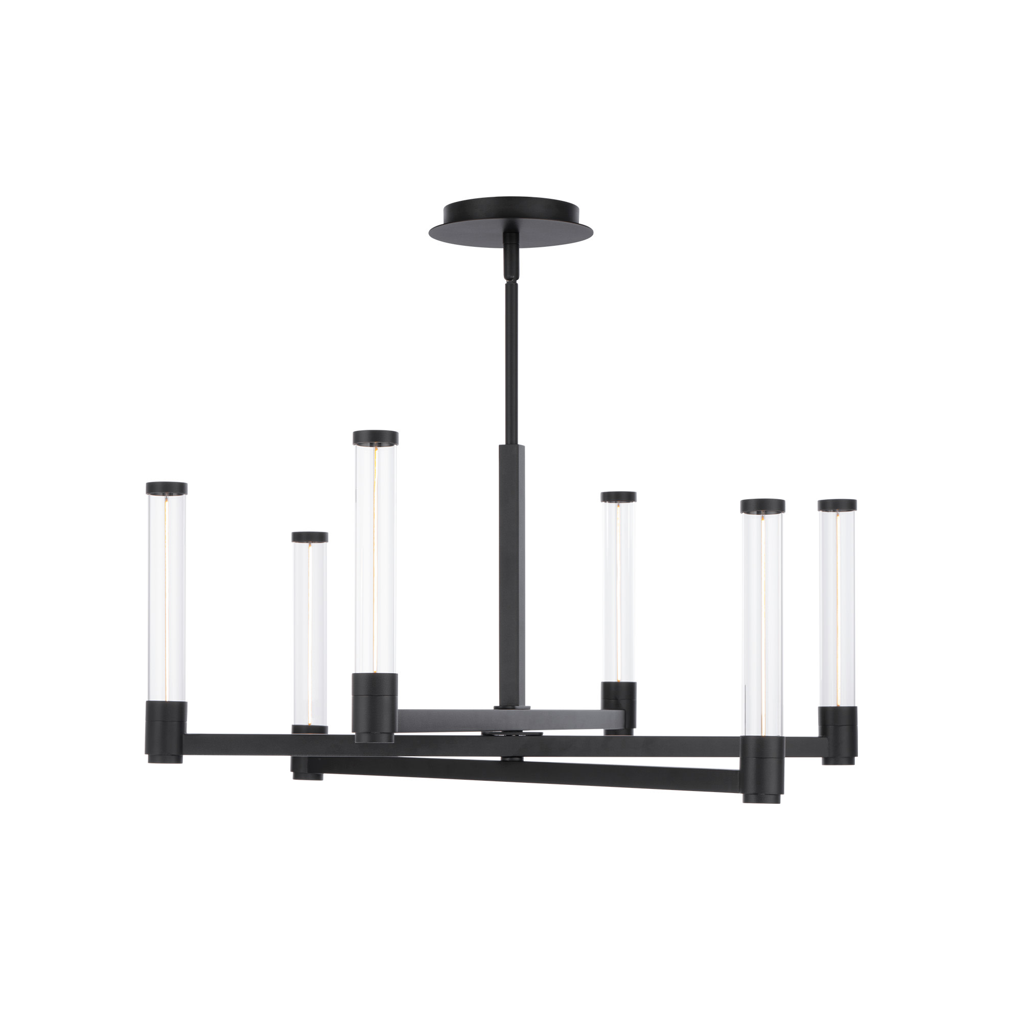 Photos - Chandelier / Lamp Wide WAC Lighting PD-51327 Jedi 27" 3000K LED Pillar Candle Style Chandelier Black Indoor Lighting Chandeliers PD-51327-BK