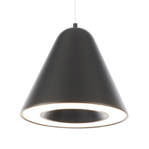 Photos - Chandelier / Lamp Wide WAC Lighting PD-72006 Kone 6"  LED Mini Pendant Black Indoor Lighting Pendants PD-72006-BK 