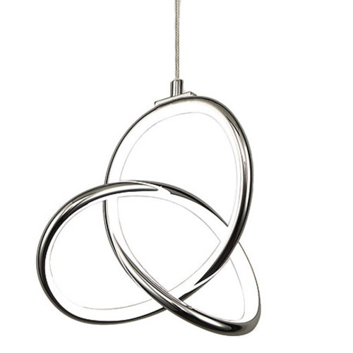Photos - Chandelier / Lamp Vornado WAC Lighting PD-84907  7" Wide LED Abstract Mini Pendant Chrome Indoor Lighting Pendants PD-84907-CH 