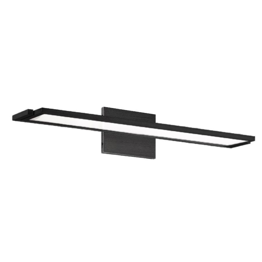 Photos - Chandelier / Lamp LINE WAC Lighting WS-6724  Single Light 24-5/8" Wide Integrated LED Bath Bar with Edge-lit Acrylic Shade Black / 3000K Indoor 