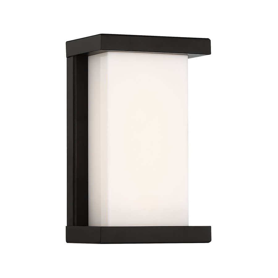Photos - Floodlight / Street Light WAC Lighting WS-W47809 Case Single Light 9" Tall Integrated LED Outdoor Wall Sconce with an Acrylic Shade Black Outdoor Ligh