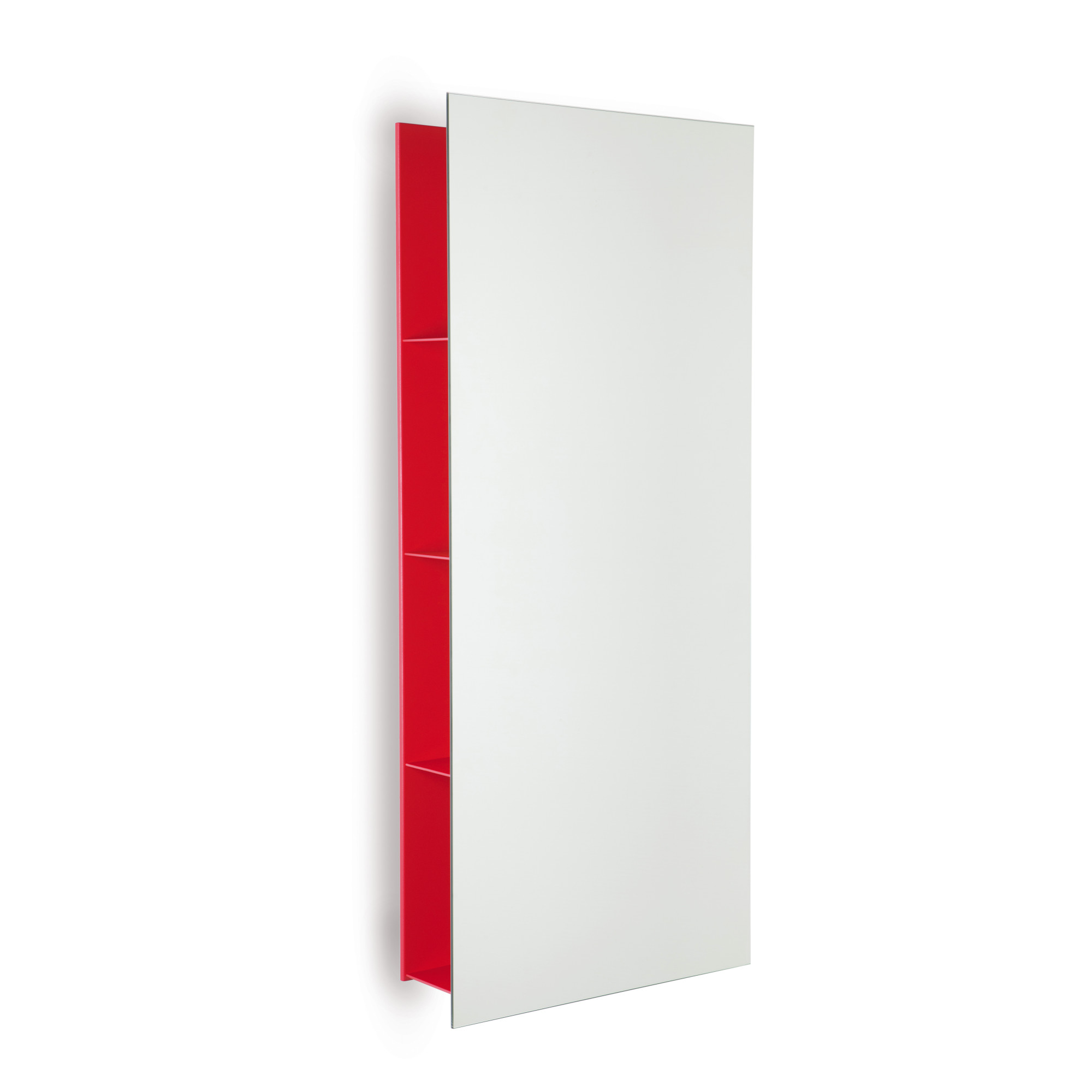 WS Bath Collections Dedrio 5677 Dedrio 15-11/16" W x 31-1/2" H Rectangular Frameless Bathroom Wall Mirror Red Home Decor Mirrors Bathroom Mirror