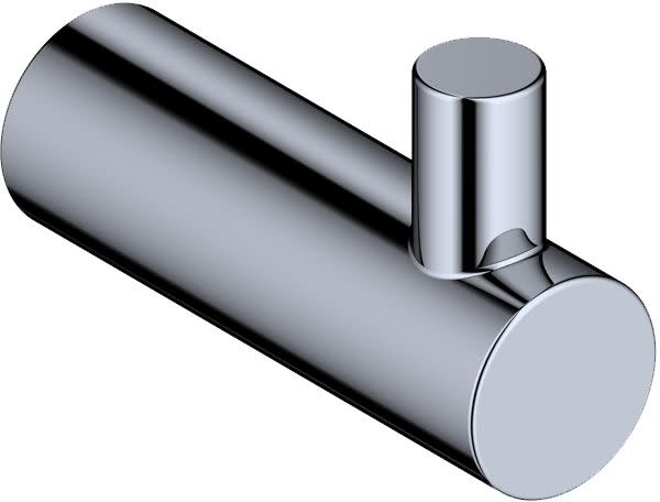 Photos - Towel Holder WS Bath Collections Soft WSBC 208908 Soft Single Robe Hook Polished Chrome Bathroom Hardware and Accessories Bathroom Hardwa 