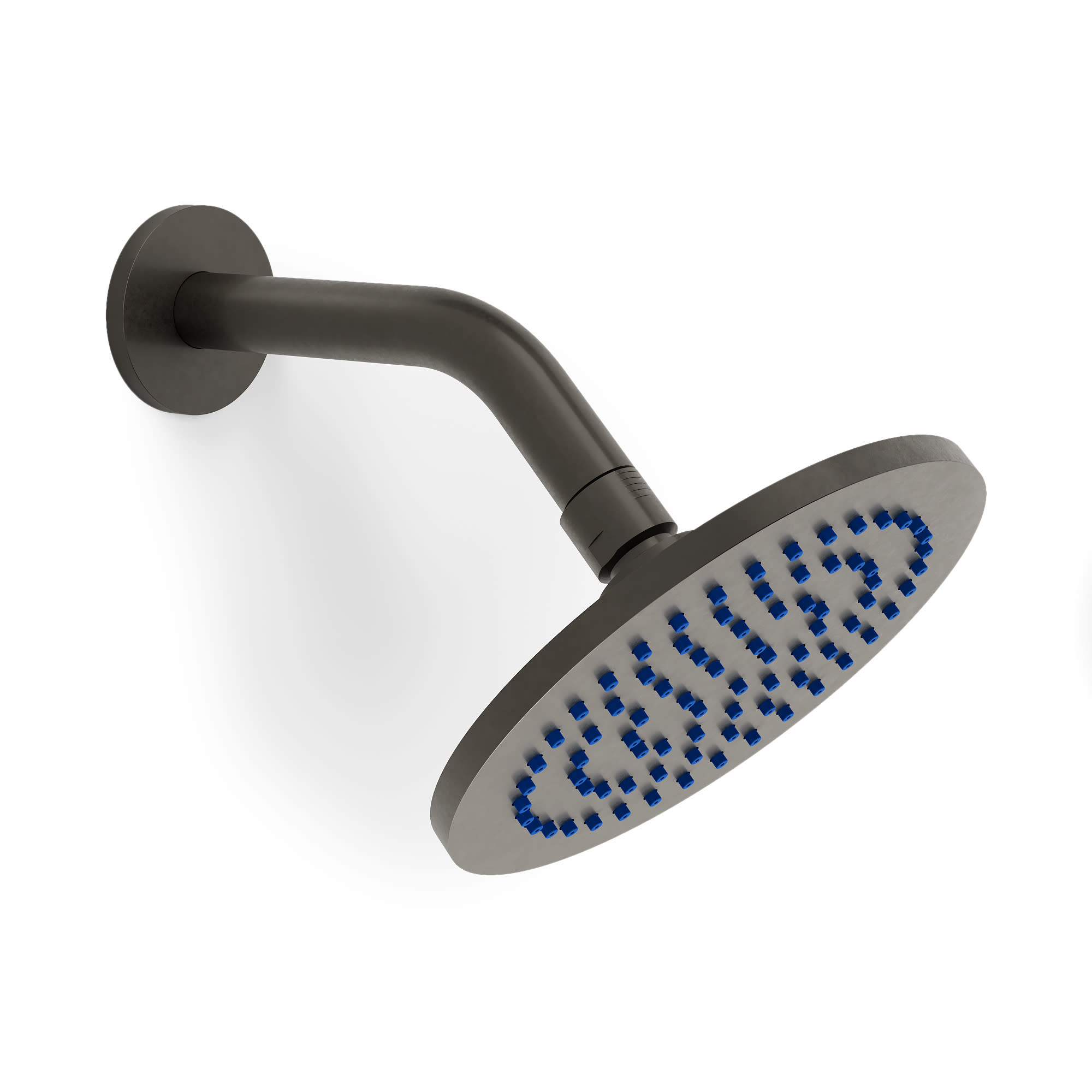 Watermark WM-21-HAF Elements 1.75 GPM Single Function Shower Head with Arm and Flange Gun Metal Showers Shower Heads Single Function