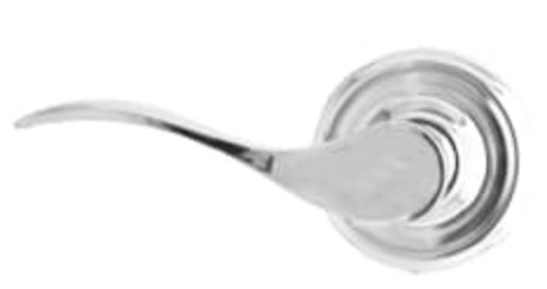 Weslock 605U-LH Bordeau Left Handed Single Dummy Door Lever Set with Round Rose from the Traditionale Collection Bright Chrome Door Hardware Door