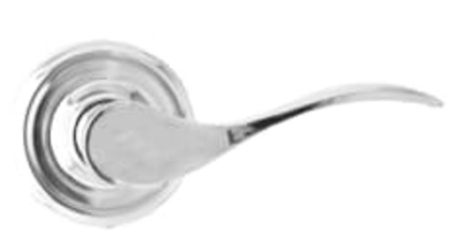 Weslock 605U-RH Bordeau Right Handed Single Dummy Door Lever Set with Round Rose from the Elegance Collection Bright Chrome Door Hardware Door Levers