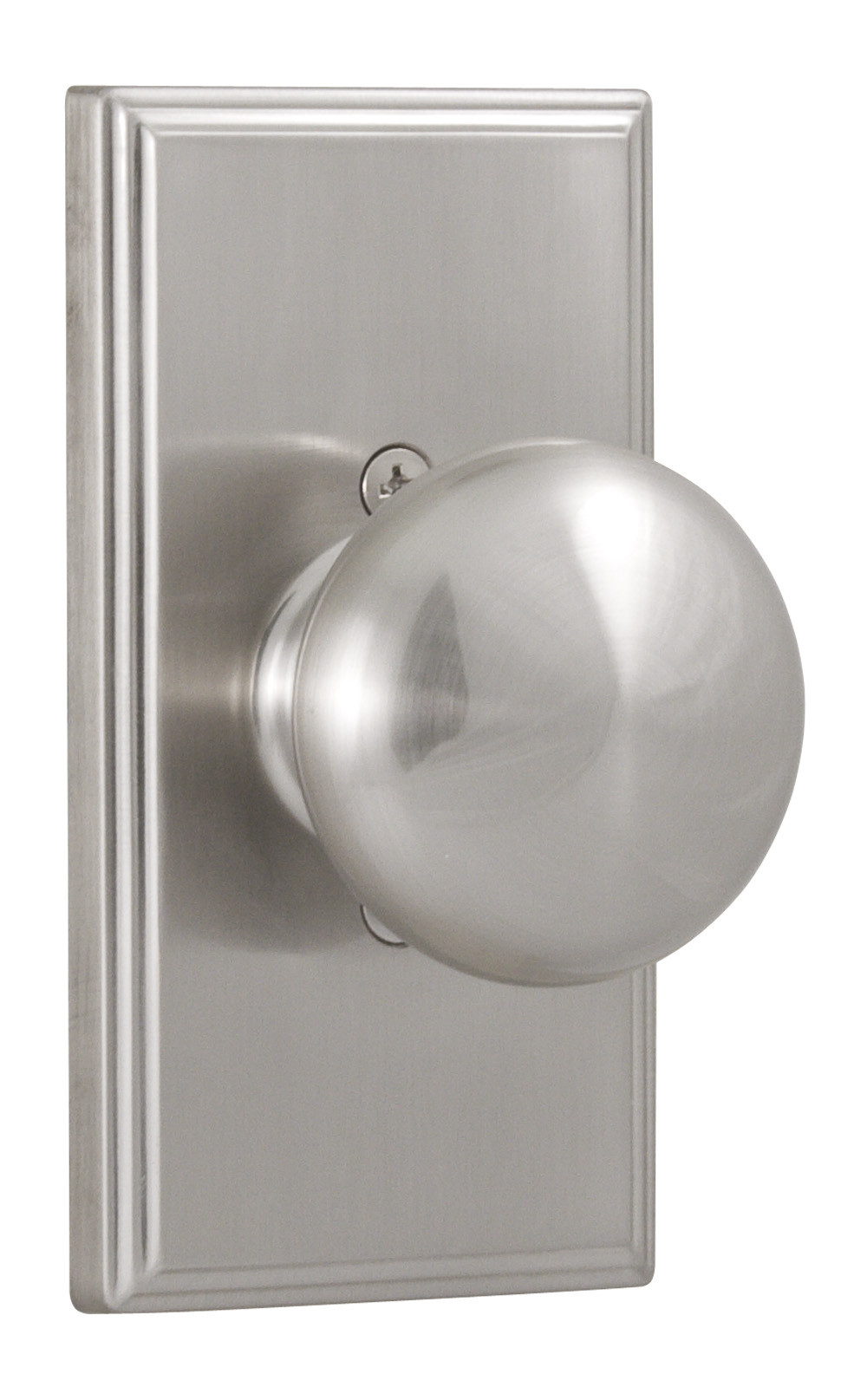 Photos - Door Handle Rose Weslock Impresa Single Dummy Door Knob with Woodward  - Satin Nickel - 03705IN--0020 03705IN--0020 