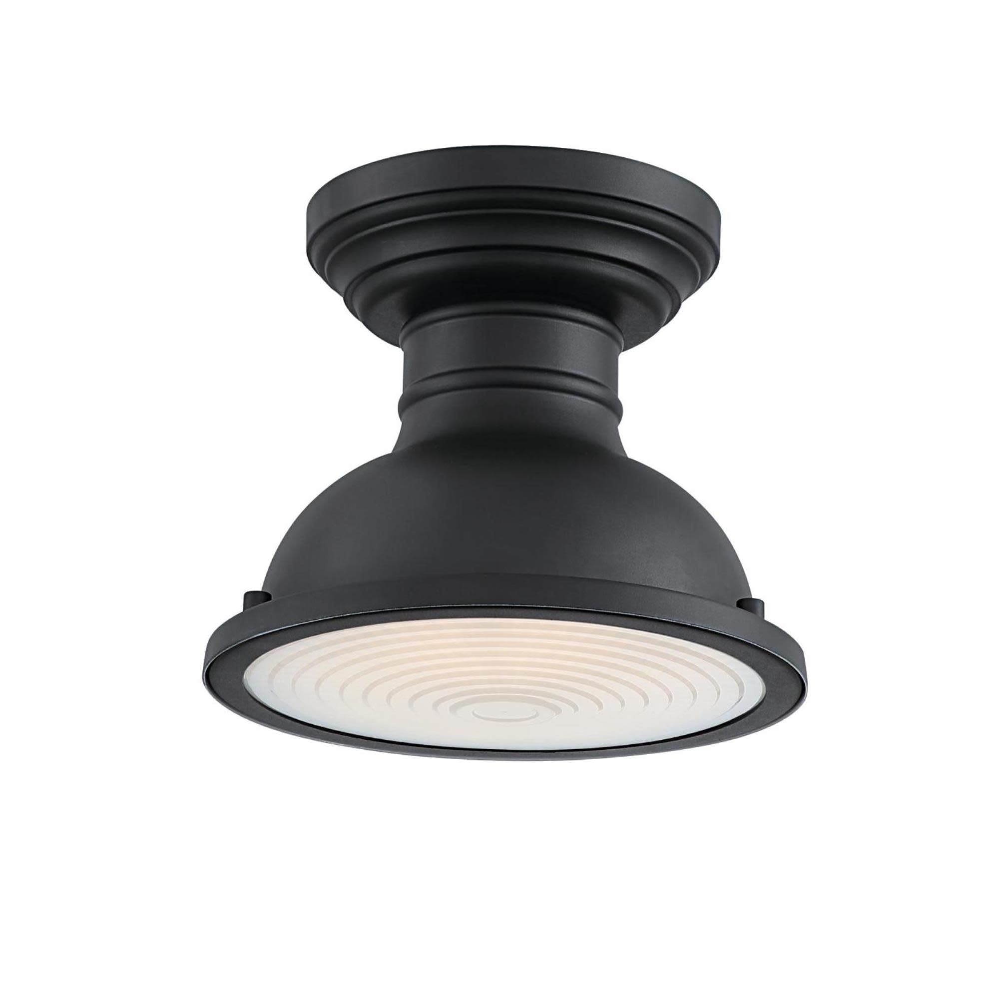 Photos - Chandelier / Lamp Westinghouse 6113200 Orson 9" Wide Outdoor Semi-Flush Ceiling Fixture Textured Black Outdoor Lighting Ceiling Fixtures Semi 