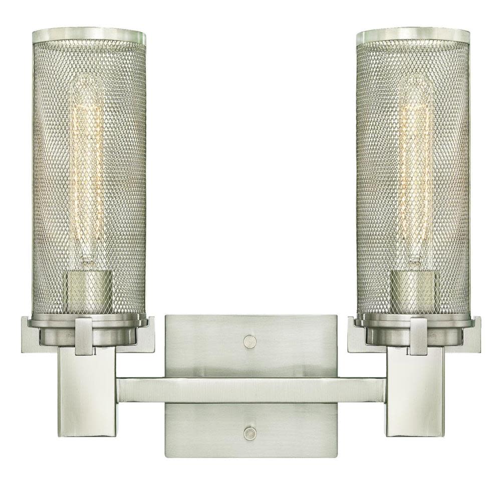 Photos - Chandelier / Lamp Westinghouse 6330400 Adler 2 Light 14-1/8" Wide Bathroom Vanity Light Brushed Nickel Indoor Lighting Bathroom Fixtures Vanit 