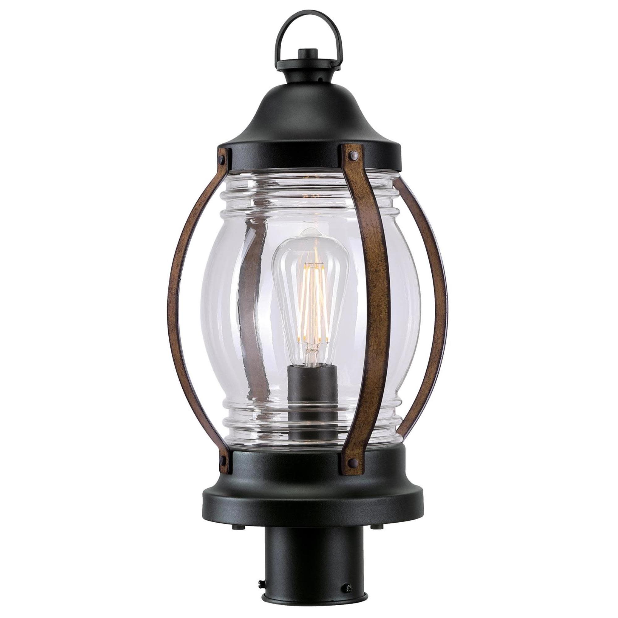 Photos - Floodlight / Street Light Westinghouse 6578800 Canyon 19" Tall LED Outdoor Single Head Post Light Textured Black Outdoor Lighting Post Lights Post Mou 
