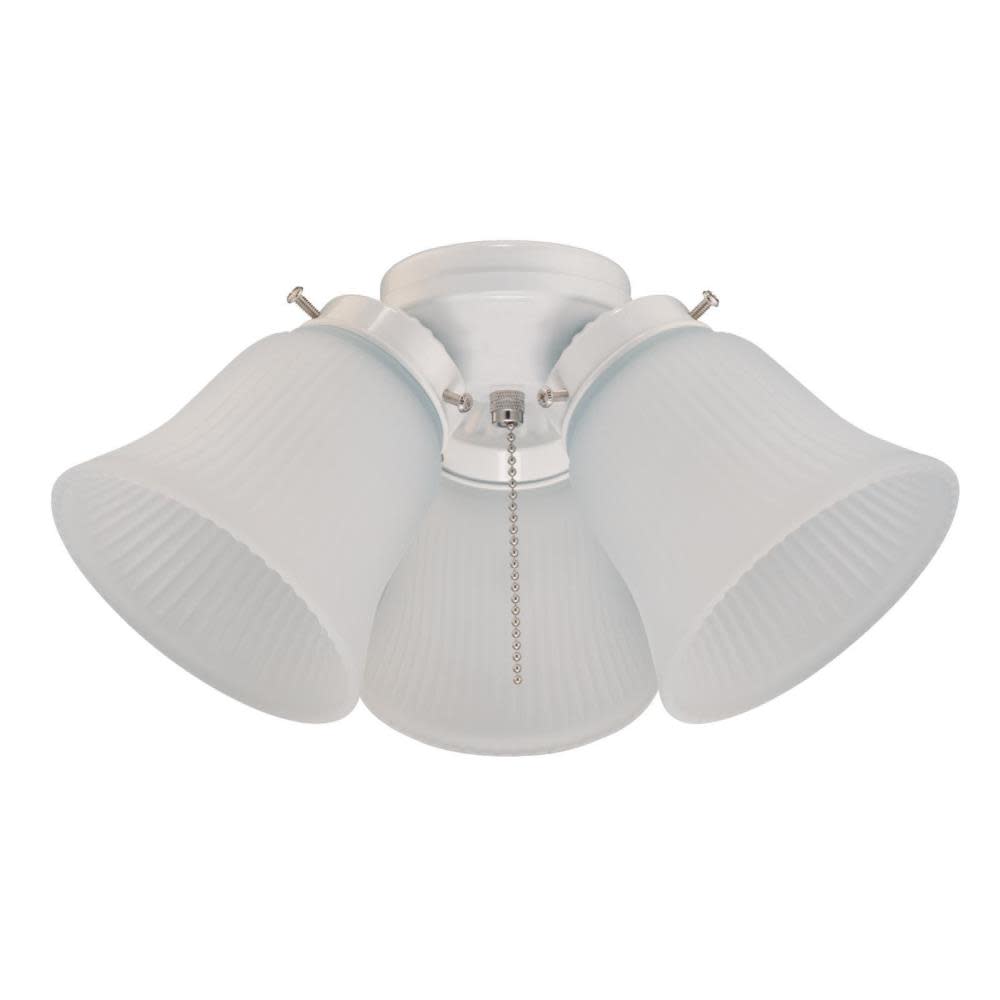 Photos - Chandelier / Lamp Westinghouse 7784700 3 Light 12-3/4" Wide Light Kit White Lighting Accessories and Parts Ceiling Fan Accessories Light Kits