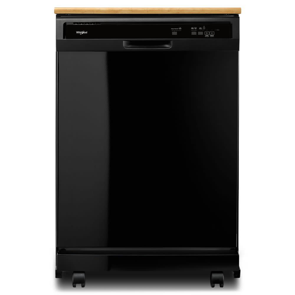 Photos - Dishwasher Whirlpool WDP370PAH 24 Inch Wide 12 Place Setting Portable Front Control Black Sanitation and Waste Appliances Di