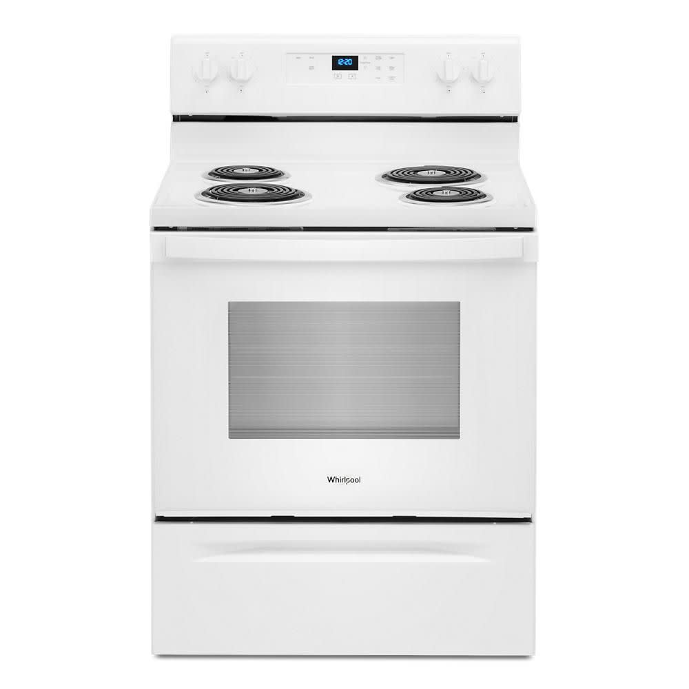 Photos - Cooker Whirlpool WFC150M0J 30 Inch Wide 4.8 Cu. Ft. Free Standing Electric Range with Control Lock Mode White Cooking Appliances Ra 