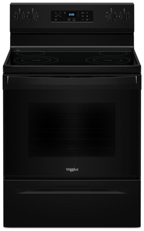 Photos - Cooker Whirlpool WFES3530R 30 Inch Wide 5.3 Cu. Ft. Free Standing Electric Range with FlexHeat Dual Elements Black Cooking Applianc 