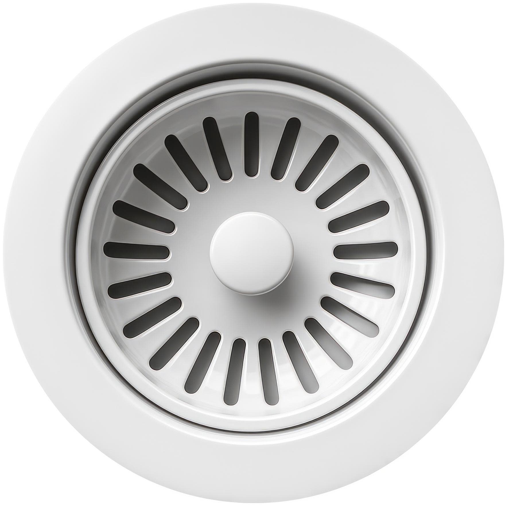 Photos - Kitchen Sink A&D Whitehaus RNW50 3 1/2" Basket strainer for Standard and Deep Firecaly Sinks White Sink Accessories and Parts  Ac 