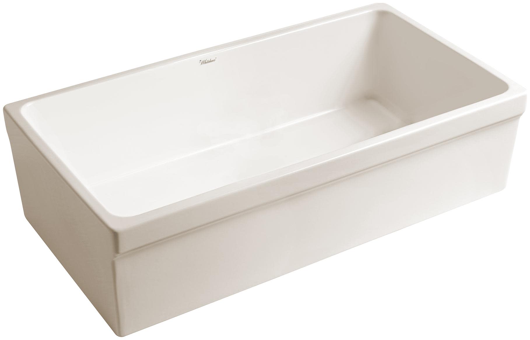 Photos - Kitchen Sink Quatro Whitehaus WHQ536 36" Large Alcove Reversible Fireclay Farm House Sink from the Farmhaus Collection - Apron Front Bisc
